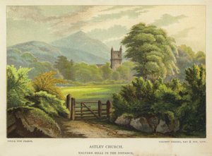 Astley Church, Malvern Hills in the Distance by Unbekannt Unbekannt